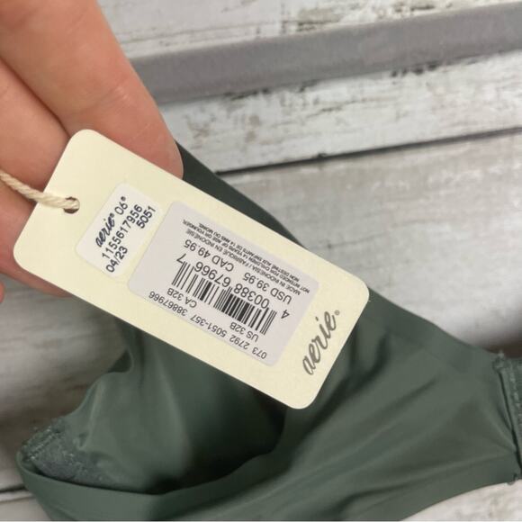 Aerie Smoothez Unlined Full Coverage Bra Green Size 32B - Picture 5 of 5
